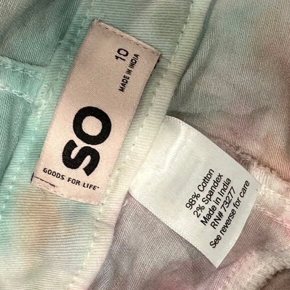 SO Brand Girl's Tie Dye Short Overalls, Size 10 - Picture 4 of 6